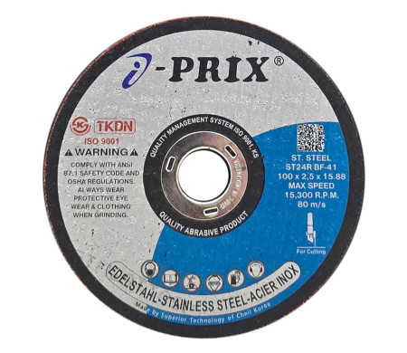 ĐÁ CẮT INOX IPRIX ST24 100 X 2.5 X 15.88MM 